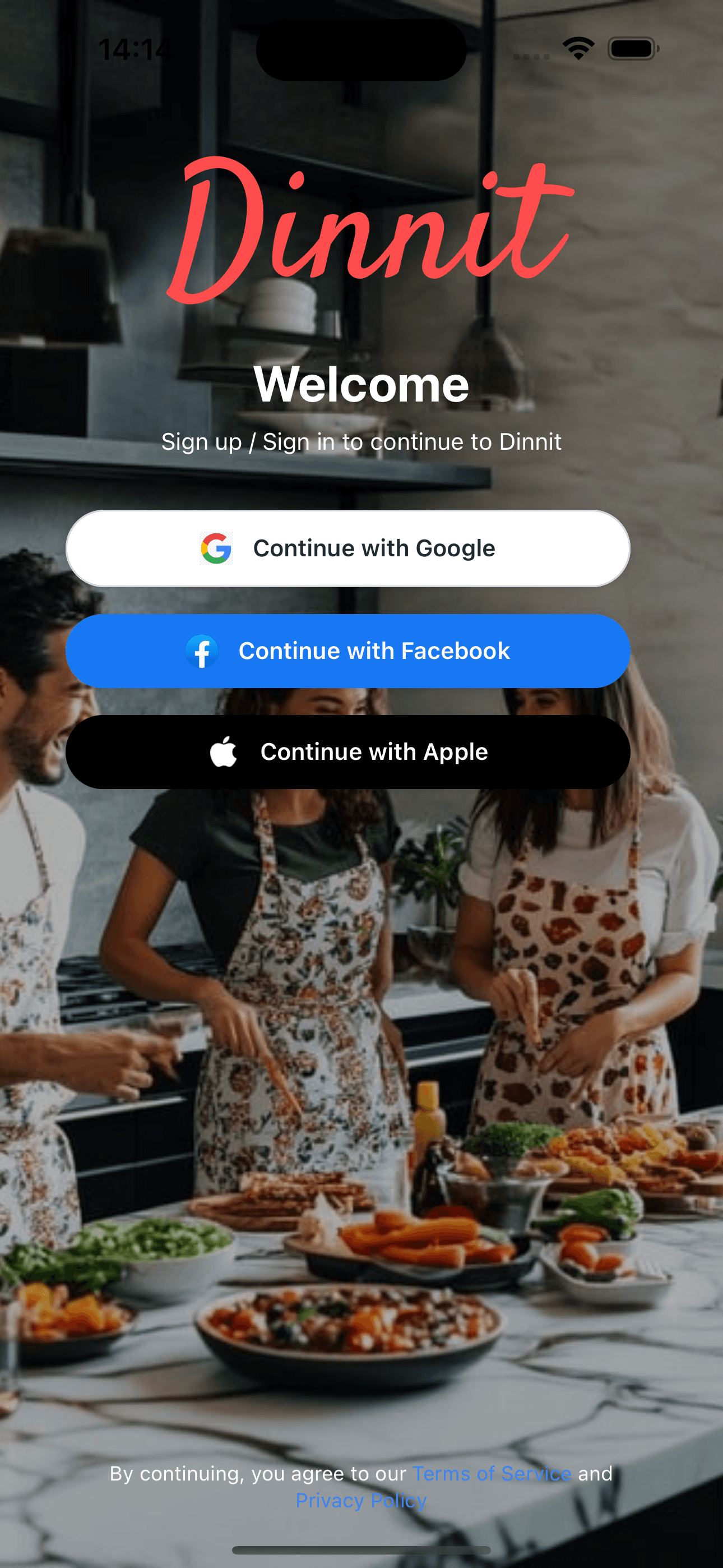 Dinnit App Preview