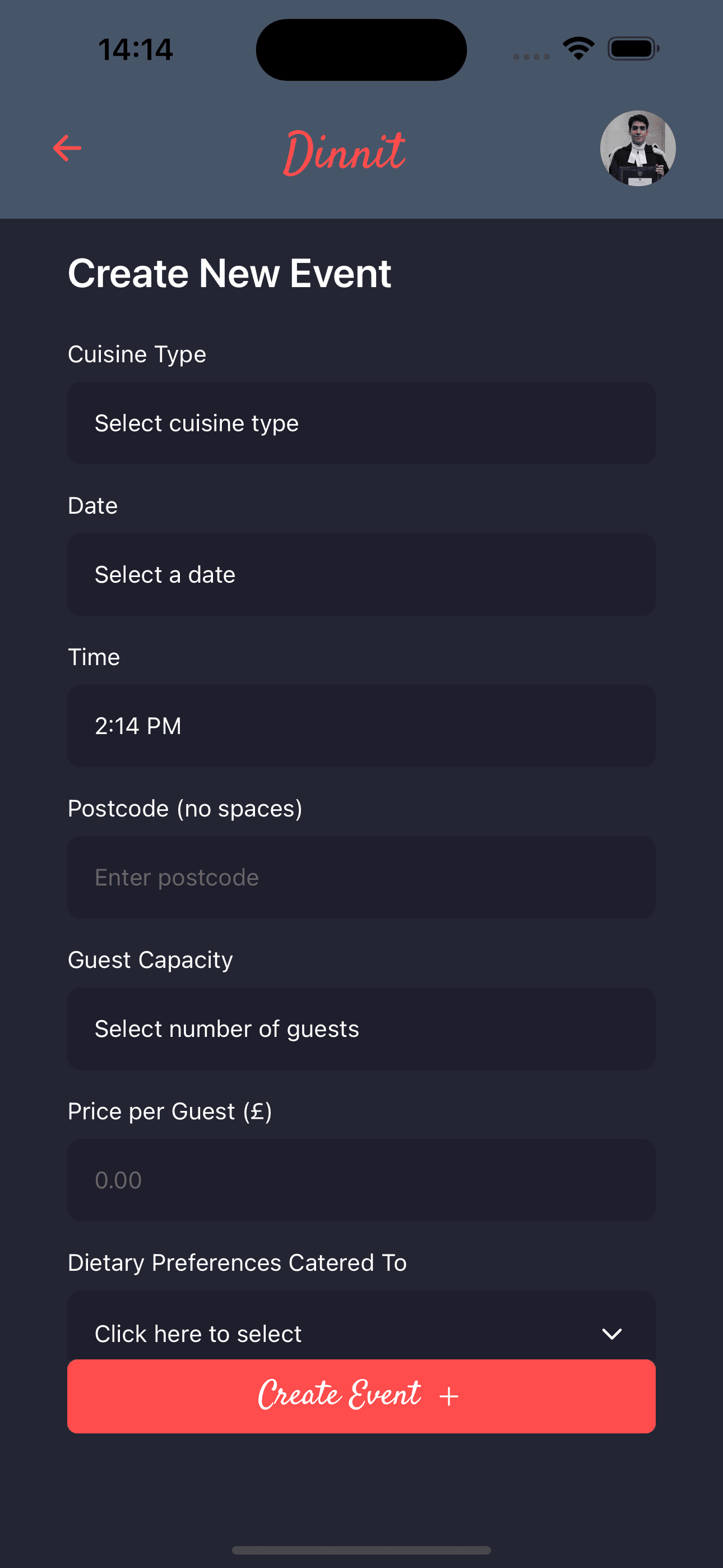 Dinnit App Preview