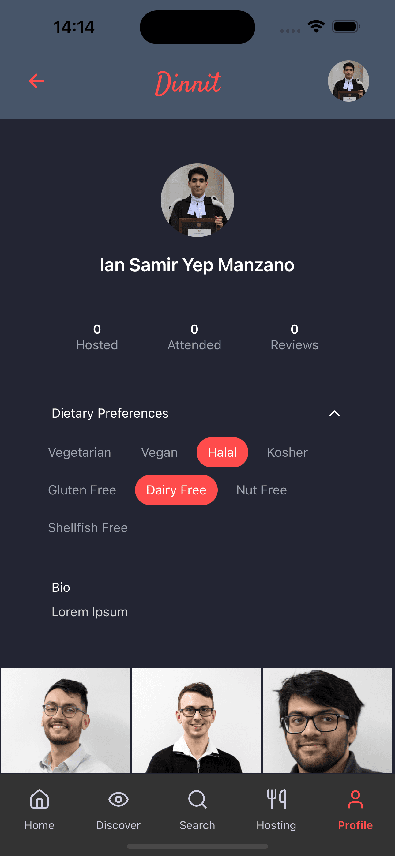 Dinnit App Preview